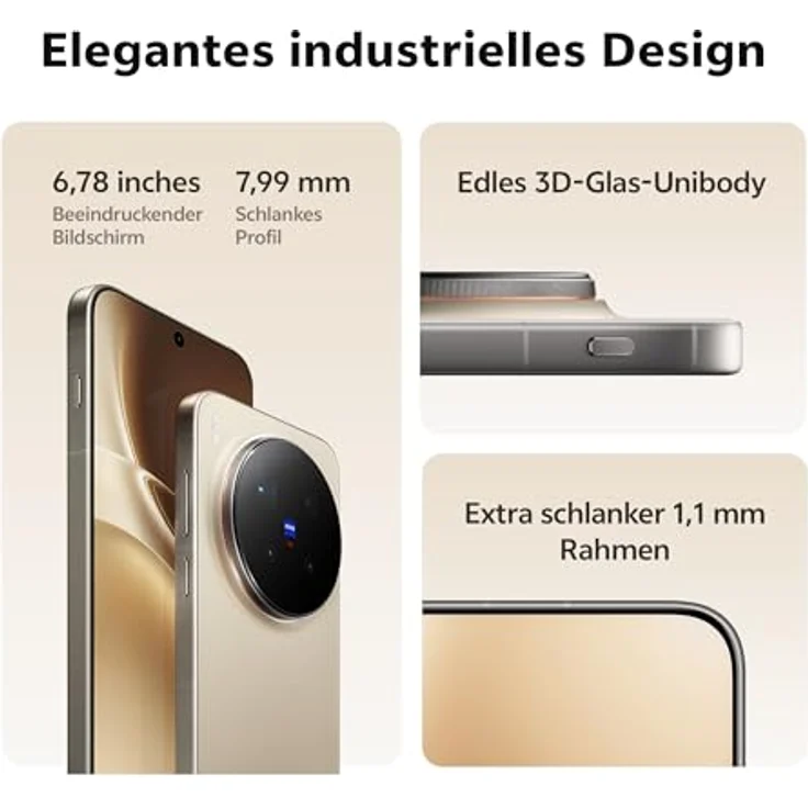 vivo X300 Pro 5G Smartphone, 16GB RAM, 512GB Speicher, 6,78" Display, 200 MP ZEISS APO Telekamera, Dimensity 9500, IP68/IP69, Android 16, Schwarz, 3 Jahre Garantie – Bild 4