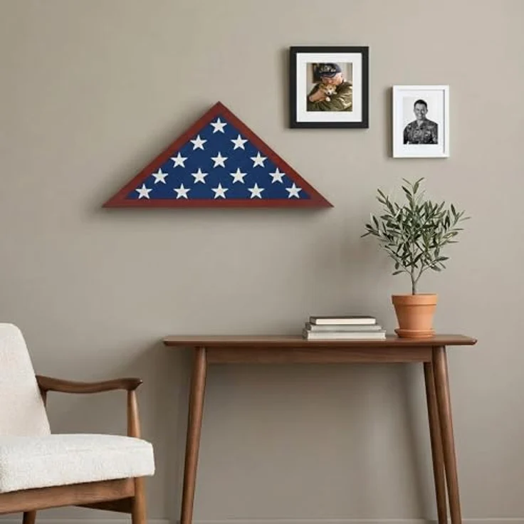 Amerikanische Flagge aus Mahagoni, für eine gefaltete Flagge von 1,5 x 24 m – Bild 7