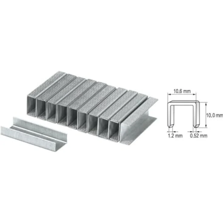 YATO HEFTKLAMMERN 10x10,6mm, 1000 Stück, für praktische Befestigungen – Bild 3