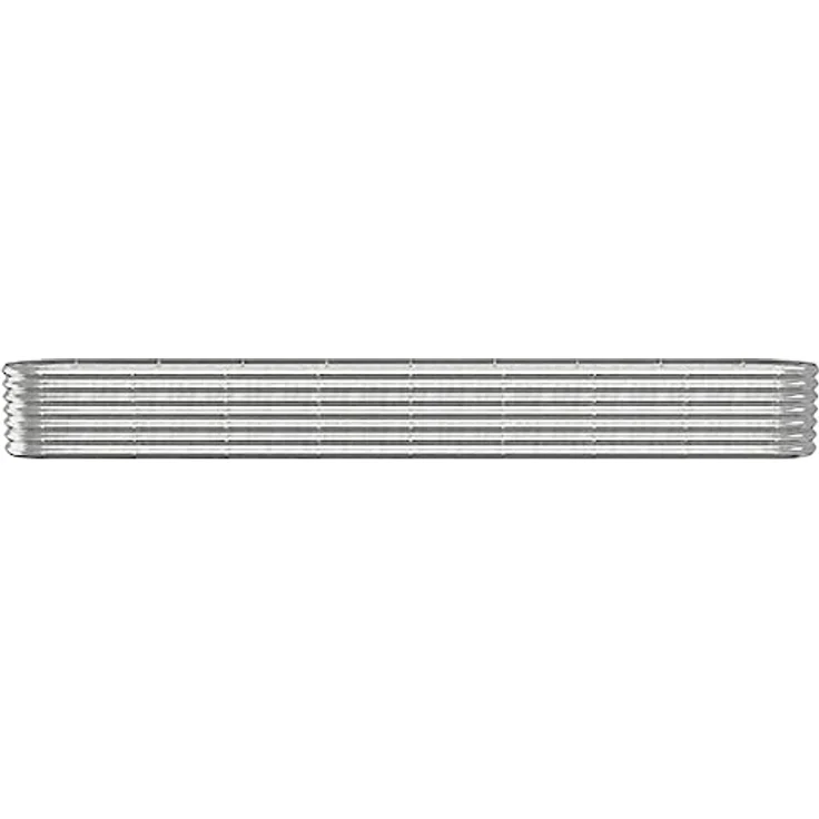 vidaXL Hochbeet Silber, pulverbeschichteter Stahl, 332 x 40 x 36 cm – Bild 6