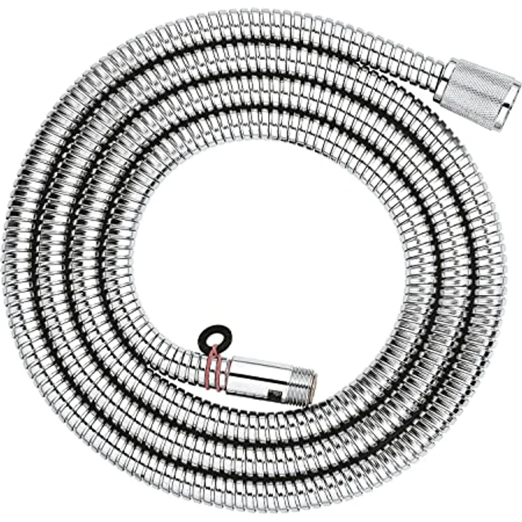 GROHE Vitalioflex - Metallbrauseschlauch (2000 mm, verstärkte Ausführung, knickfest, hitzebeständig), chrom, 22116000 – Bild 1