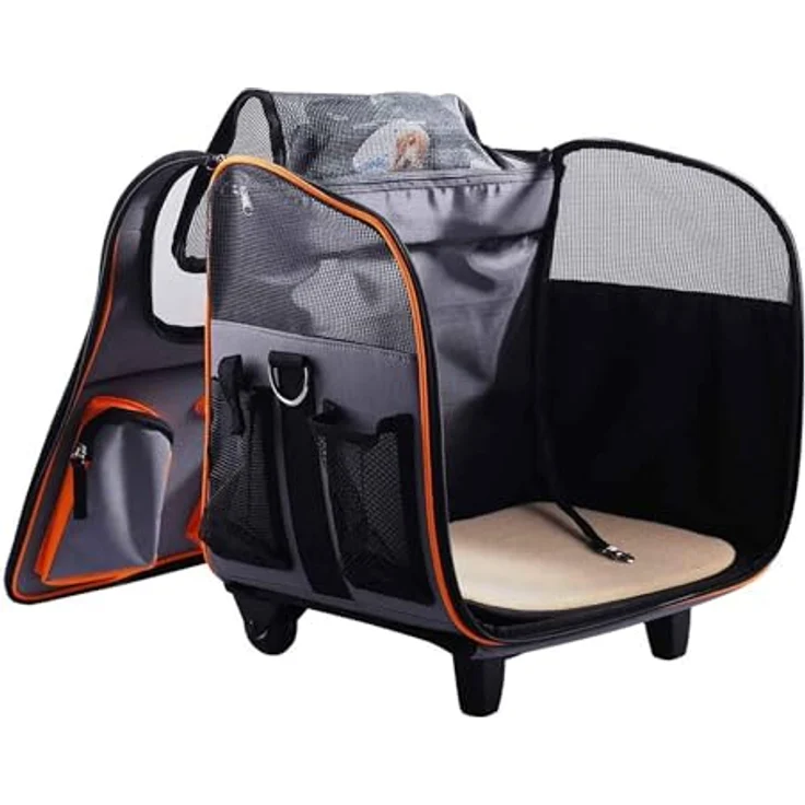 PAWISE Troley für Transport, Hunde-Transportbox, 37 x 27 x 33 cm, leicht, langlebig und belüftet – Bild 5