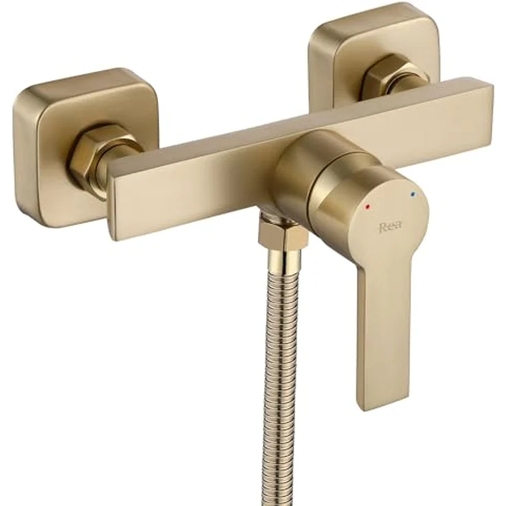 wohnwerk.idee Duscharmatur Einhebelmischer mit Handbrause, modernes Design, Wandmontage, ergonomischer Hebel – Bild 3