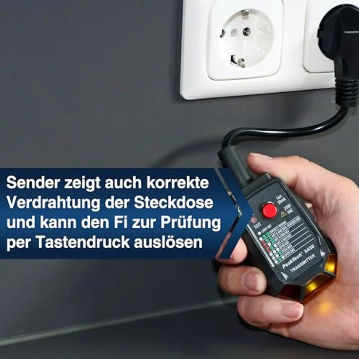 PeakTech Leitungsortungsgerät PeakTech 3432 - Sicherungsfinder/Stromkreisdetektor + Sender/Empfänger, ideal für Elektroniker und Laien – Bild 5