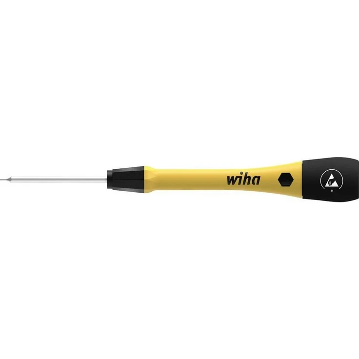 Wiha PicoFinish® ESD Feinschraubendreher Sechskant 0.7, elektrostatisch ableitend, ergonomisches Design mit Schnelldreh-Zone