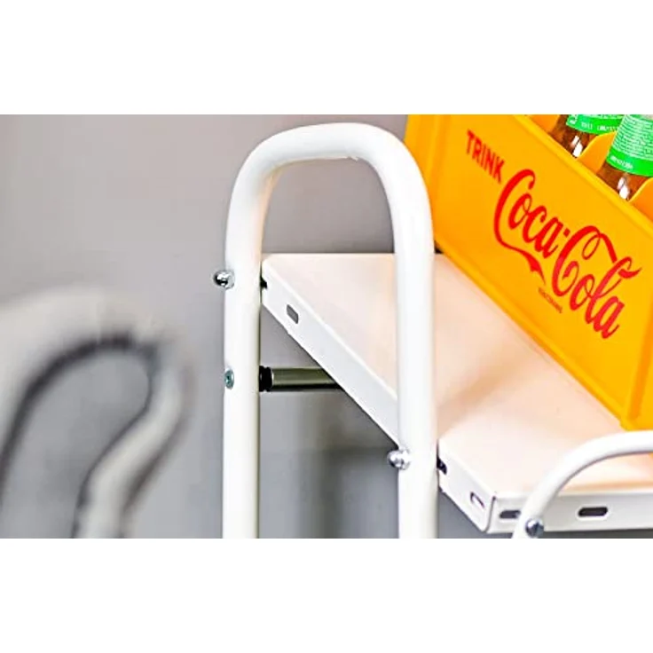 SCHULTE Regalwelt Getränkekistenregal für bis zu 6 Kisten, 74,5x95x40 cm (HxBxT), Traglast pro Ebene ca. 60 Kg, weiß, Getränkeregal, Bierkistenregal, Flaschenkastenständer, Wasserkistenregal – Bild 5