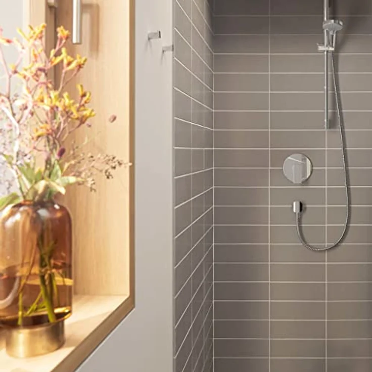 hansgrohe Duscharmatur Rebris E, Unterputz Brausebatterie, Duscharmatur für 1 Funktion, Chrom – Bild 4