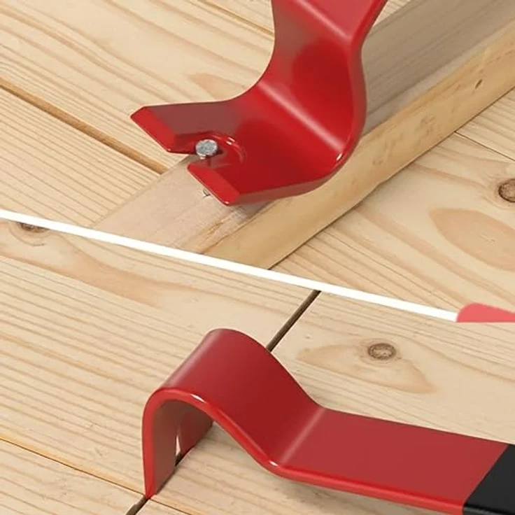 Relaxdays Brecheisen 3-TLG. Set, Brechstange mit Stechdorn & 2 flachen Nagelhebern, Stahl, schwarz, ideal zum Leisten entfernen – Bild 2