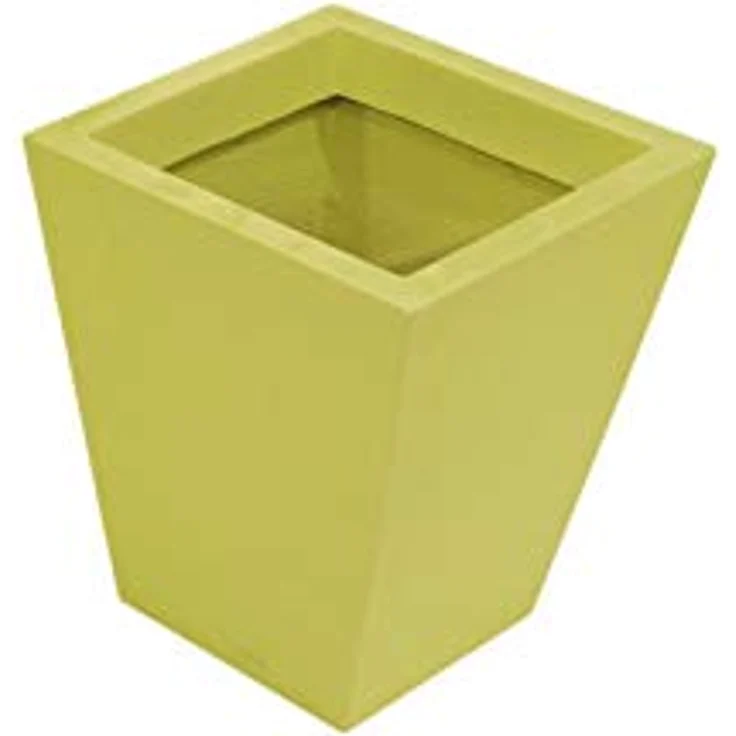 EUROPALMS Übertopf Fiberglastopf, gelb, 39x45cm, robust und zeitlos – Bild 1