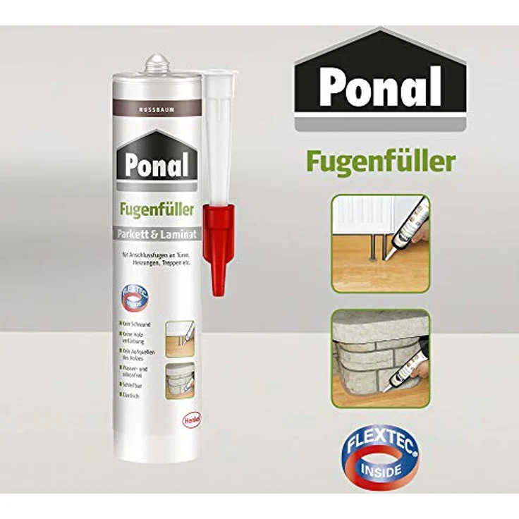 Ponal Parkett und Laminat Fugenfüller 280 ml nussbaum – Bild 5