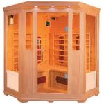 PureHaven Infrarotkabine Trondheim Beta 150x150x60x120x60 cm aus Hemlock Holz Bluetooth-Soundsystem Timer Lichttherapie in 4 Farben digitale Steuerung