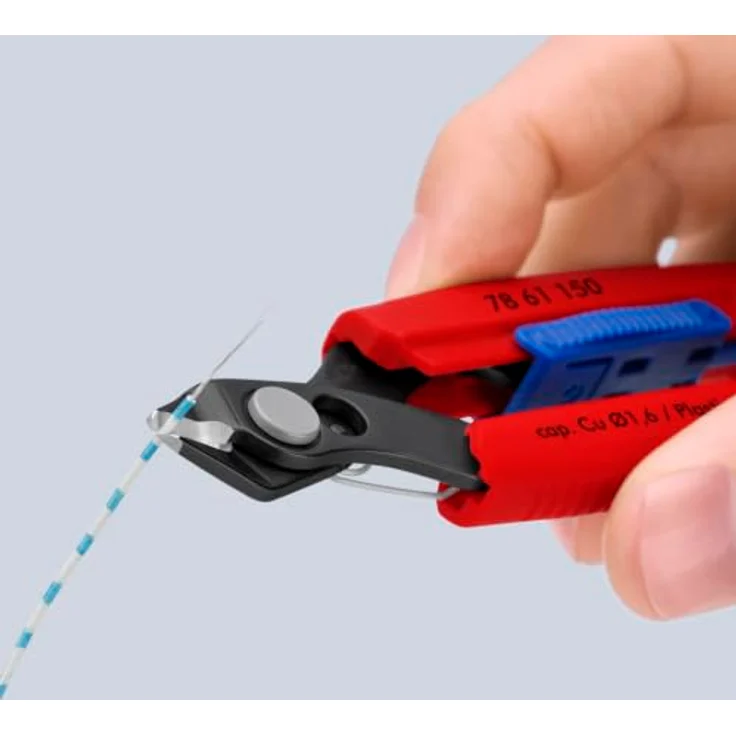 Knipex 78 61 150 Elektronik- und Feinmechanik Seitenschneider, kompakte Zange mit schmalen Griffen für präzise Schnitte bis Ø 1,6 mm, 158mm – Bild 8