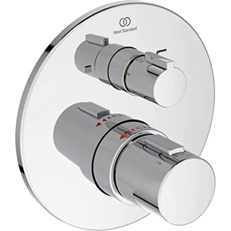 Ideal Standard Badethermostat Ceratherm T100 Unterputz, Chrom, mit Heißwassertemperaturbegrenzer und Eco-Einstellung – Bild 1