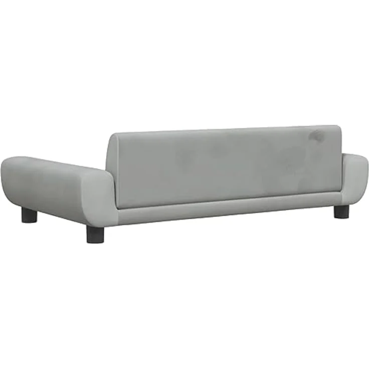 vidaXL Hundebett Hellgrau 100x54x33 cm Samt – Bild 5