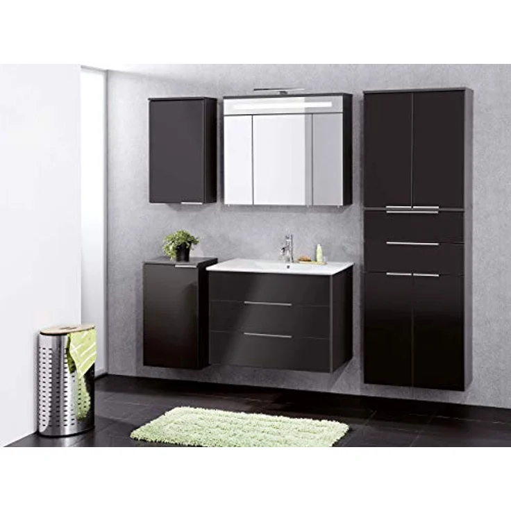 Fackelmann Waschbecken KERA 810 Waschtisch aus Sanitärkeramik Maße (B x H x T): ca. 81 x 16,5 x 51 cm hochwertiges Becken fürs Badezimmer und WC, weiß – Bild 5