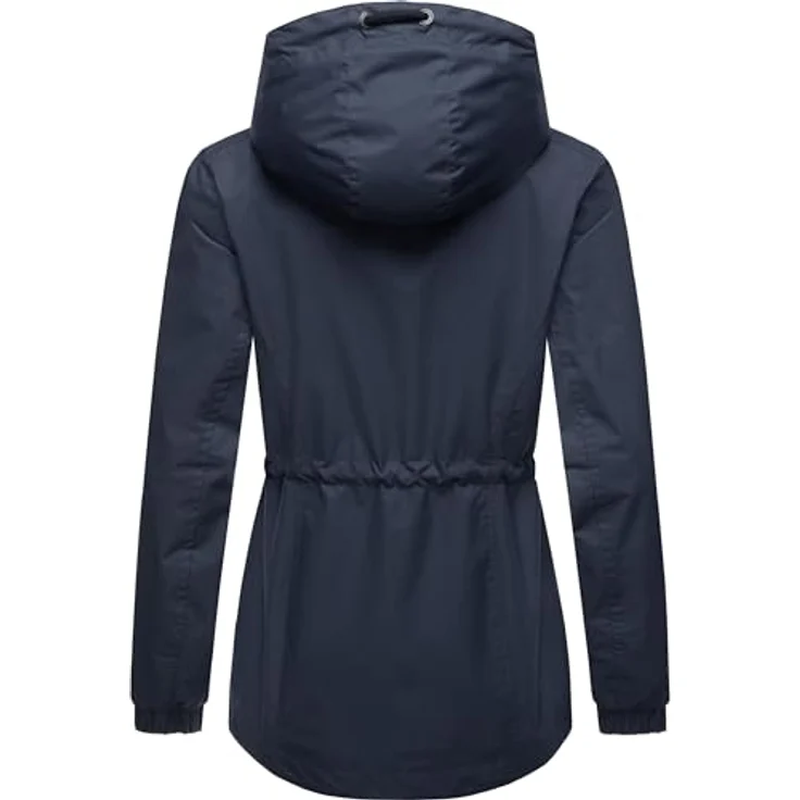 Ragwear Danka, Damen Übergangsjacke, wasserfest mit gefütterter Kapuze, blau, Größe M – Bild 3