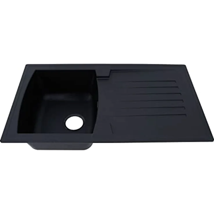 respekta BOSTON86X50S Spüle, Schwarz, 86 cm – Bild 3