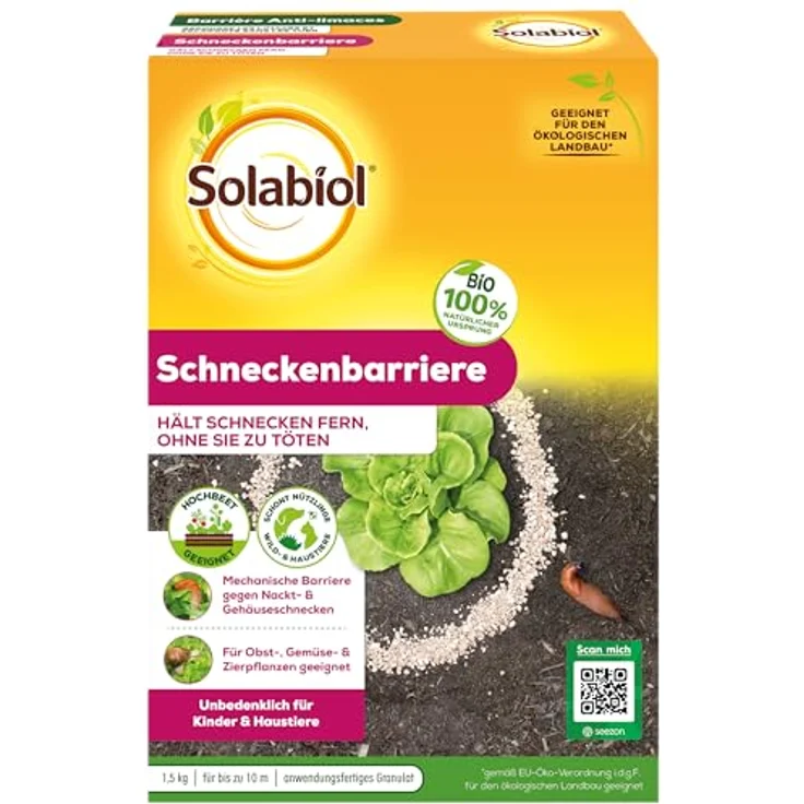 Solabiol Schneckenbarriere, mechanische Barriere gegen Nackt- und Gehäuseschnecken, 1,5 kg, ideal für Obst, Gemüse und Zierpflanzen – Bild 1