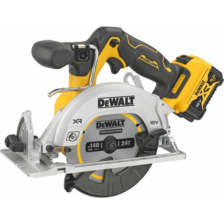 DeWalt Akku-Handkreissäge DCS512P2-QW 12V inkl. 2x 5Ah Akku, Schnellladegerät, Sägeblatt, AirLock-Adapter, TSTAK-Box – Bild 2