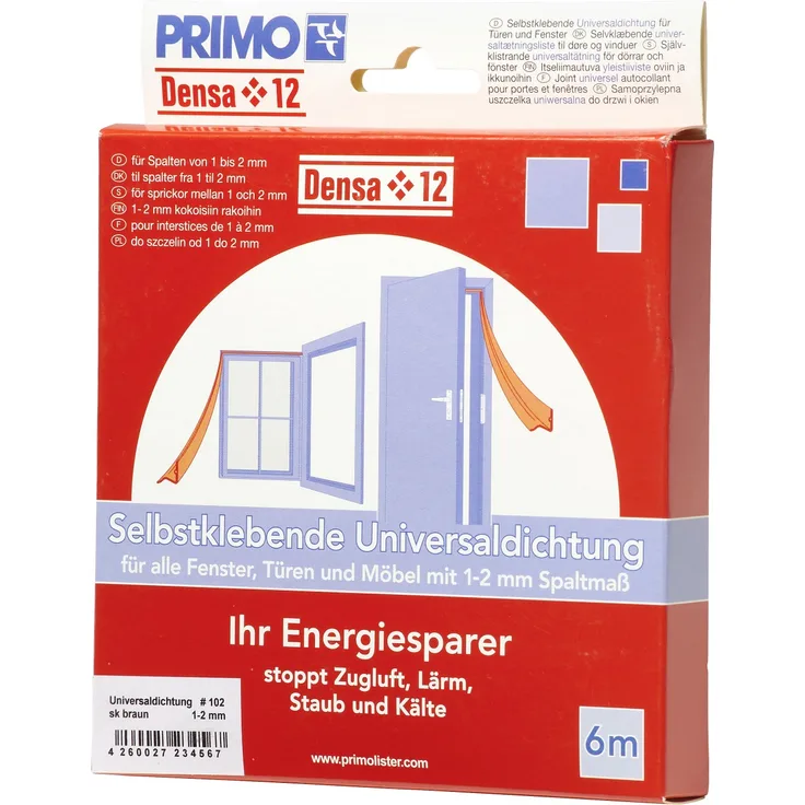 Universaldichtung Densa 12 braun,  für Türen + Fenster