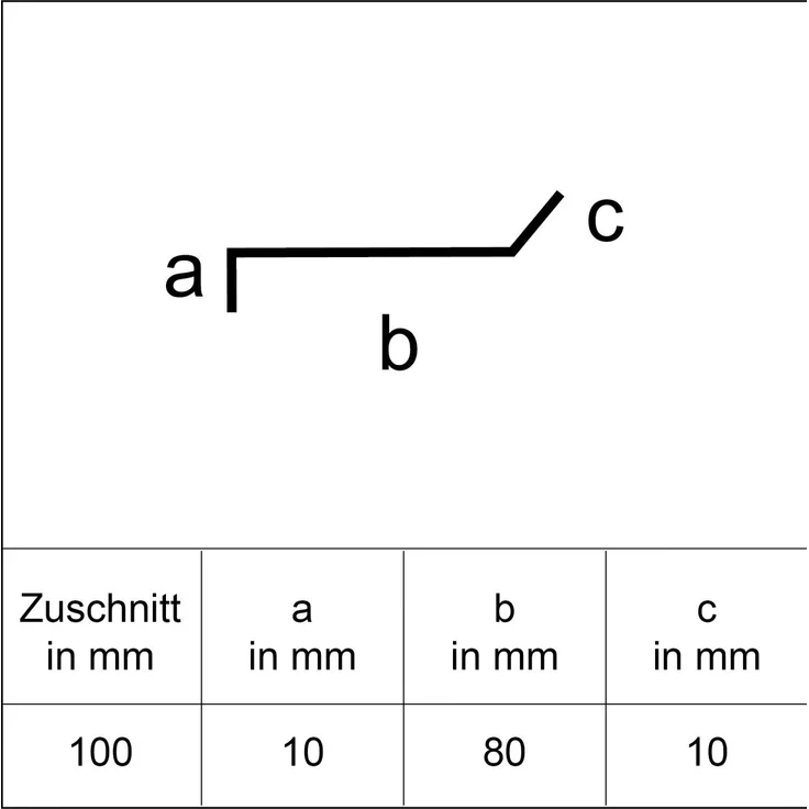 Sarei Flachprofil HG9 1000 x 80 x 10 mm