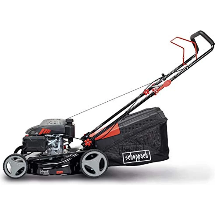 Scheppach MP150-46 Benzin Rasenmäher - 46cm Schnittbreite | 3,5 PS | 7-fache Schnitthöhenverstellung | 55 Liter Fangkorb | Seitenauswurf | Mulchfunktion | Reinigungsfunktion – Bild 3