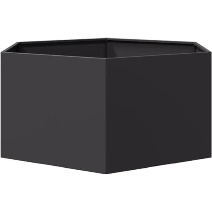 vidaXL Pflanzkübel Schwarz Sechseckig 104x90x45 Stahl - Witterungsbeständig, viel Platz, offener Boden – Bild 5
