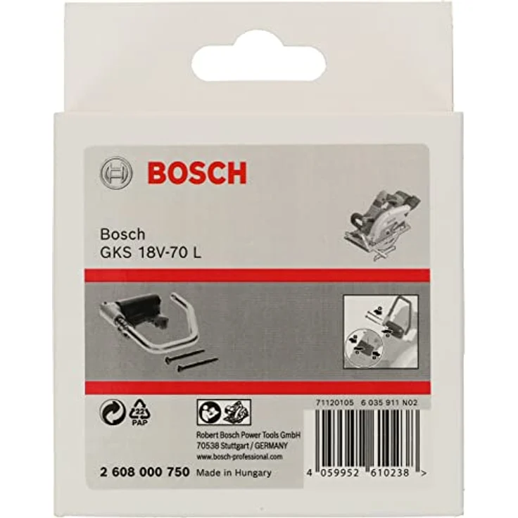 Bosch Sparrenriegel (für GKS 18V-70L, sicheres Aufhängen des Werkzeugs, 95 x 90 mm, Zubehör Handkreissäge) – Bild 2