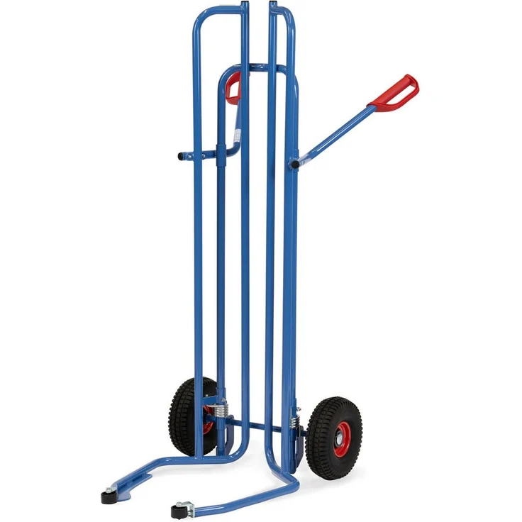 FETRA Sackkarre Reifenkarre 2033A mit Anlaufrollen, Stahlrohr pulverbeschichtet blau RAL 5007