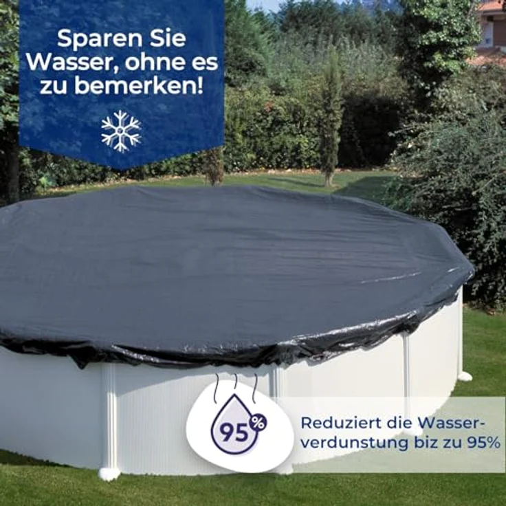 Gre CIPR551 - Winterabdeckung für Rundbecken von 550 cm im Durchmesser, Farbe schwarz - Preisvergleich – Bild 2
