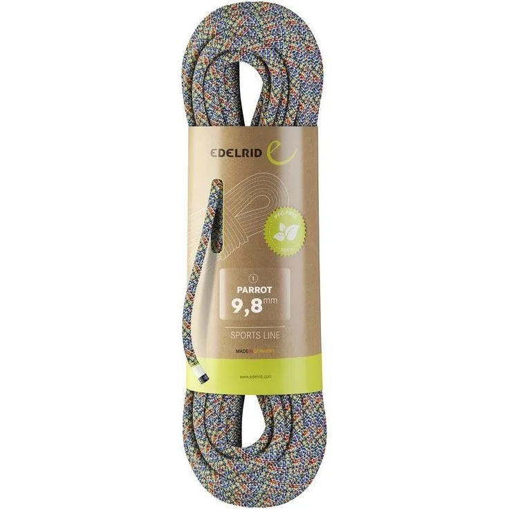 Edelrid Parrot 9,8mm Seil, Dynamisches Kletterseil, 50m, grün