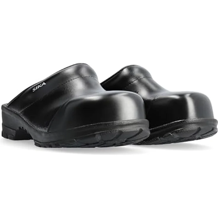 Sika Sicherheitsschuh Comfort, offener Clog mit Stahlkappe, rutschfester Polyurethan-Sohle, wasserabweisendem PVC und atmungsaktiver Permair-Lederoberfläche, schwarz, Größe 40 – Bild 6