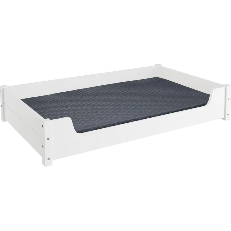 ERST-HOLZ Tierbett Hundesofa XXL für Dogge, Bernhardiner, 120x70 Kiefer weiß, alle Größen – Bild 1
