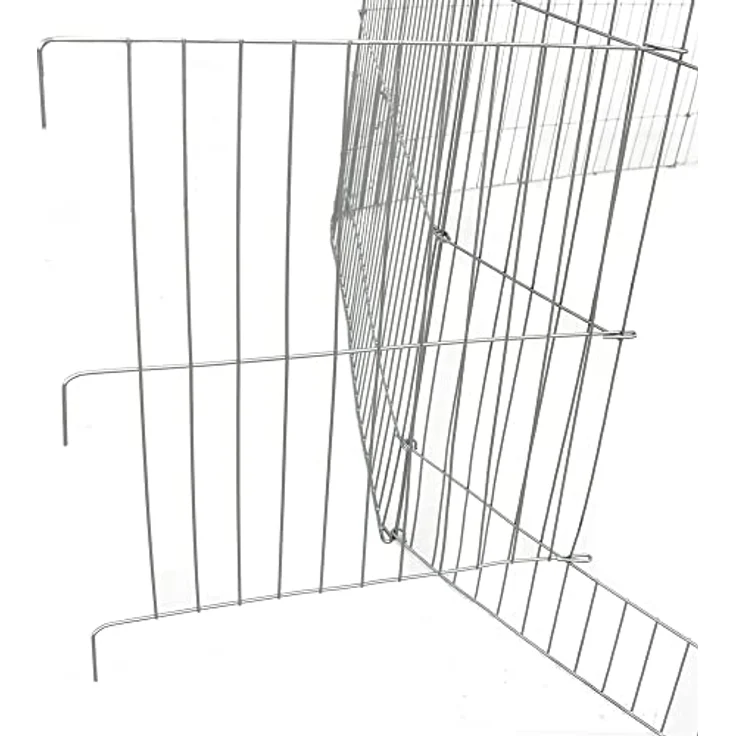 Melko Freigehege aus 8 Gittern mit Netz und Tür Tiergehege Ø 204 cm Freigehege Kaninchen – Bild 5