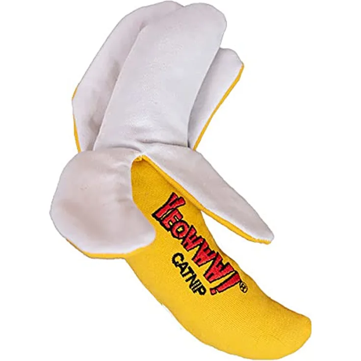 YEOWWW! Geschältes Bananen-Katzenminze-Spielzeug für Katzen, gelb, 15,2 cm