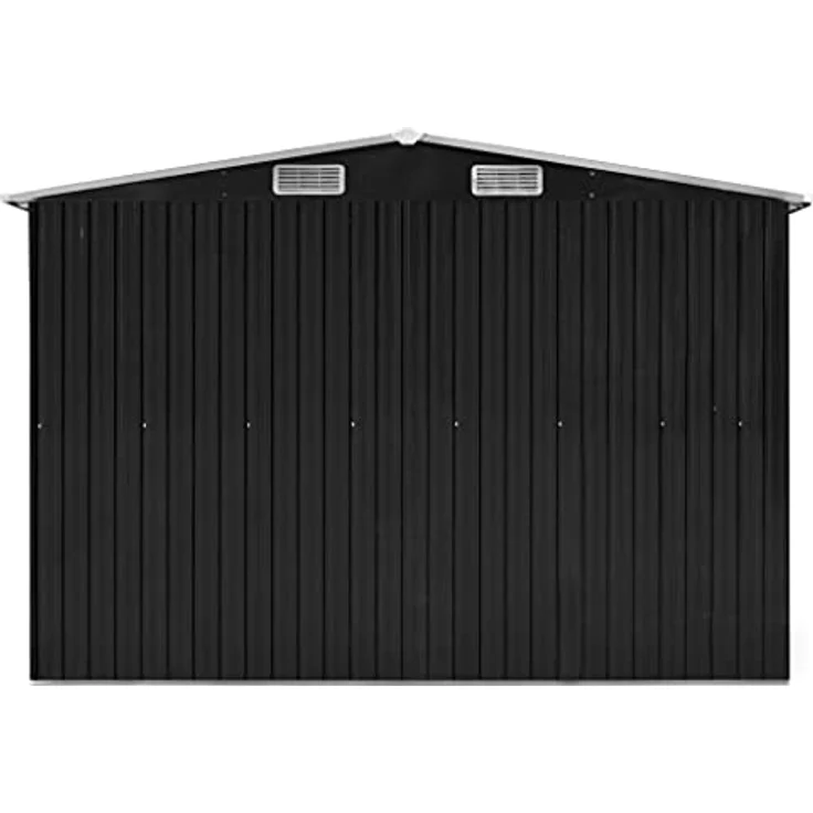 vidaXL Geräteschuppen 257x392x181cm Metall Schuppen Gerätehaus Gartenhaus Gartenschuppen Lagerschuppen Werkzeugschuppen Gartenaufbewahrung – Bild 3