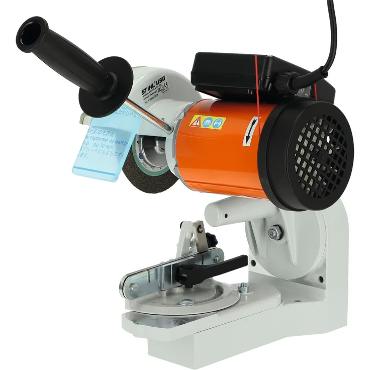 STIHL Kettenschärfgerät "USG", professionelles Schärfgerät für Oilomatic-Sägeketten, inkl. 2 Schleifscheiben und Schwenksupport