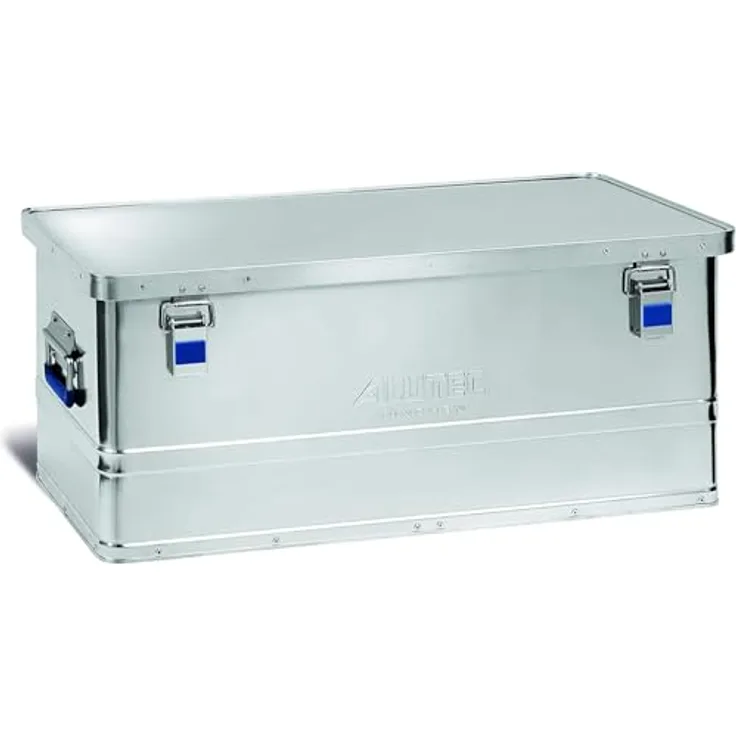 ALUTEC Aluminiumbox BASIC 80, Werkzeugbox mit 80 l Volumen, staub-/spritzwassergeschützt, Innenmaße 750 x 355 x 300 mm, Gewicht 4,18 kg