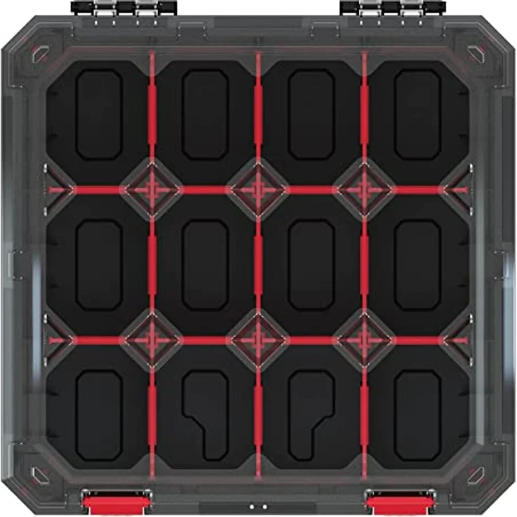 Kistenberg Werkzeugkoffer Organizer Heavy Titan, robuste Polymermischung, ergonomischer Griff, bewegliche Trennwände, schwarz – Bild 3