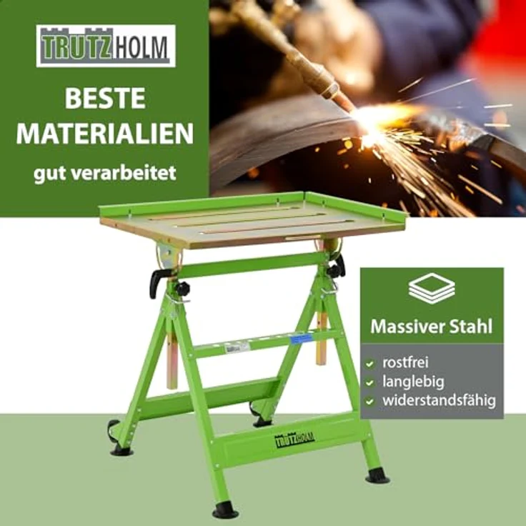 Trutzholm Profi Schweißtisch klappbar höhenverstellbar Werktisch bis 150kg – Bild 2