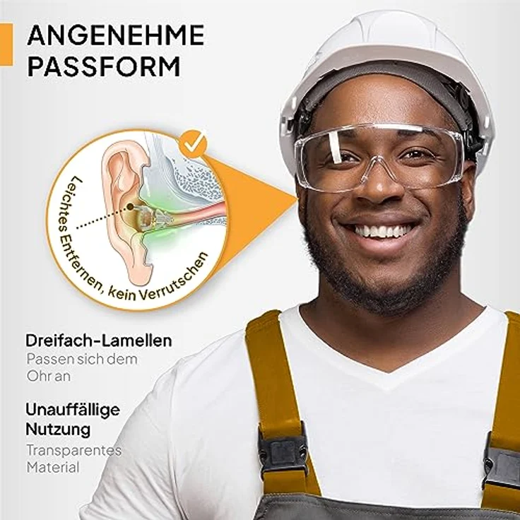 Senner WorkPro Gehörschutzstöpsel, wiederverwendbar mit SennerAcousticPro Membranfilter, hypoallergenes Material, sicherer Sitz und robuster Aluminium Behälter – Bild 4