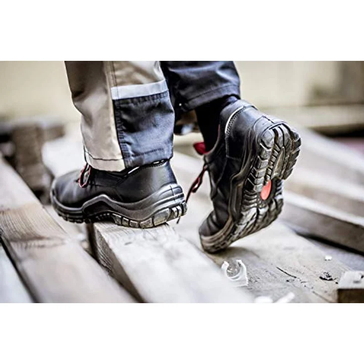 Nitras Sicherheitsschuhe 7210 POWER STEP, S3 Halbschuhe aus schwarzem Vollleder mit Stahl-Zehenkappe und durchtritthemmender Zwischensohle, Gr. 38 – Bild 7
