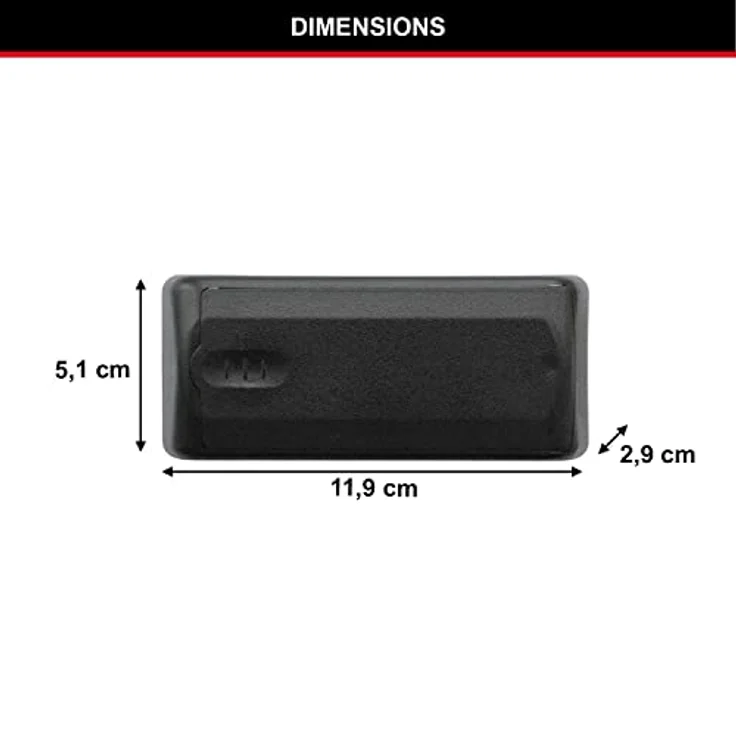 MASTER LOCK Magnetischer Schlüsselkasten [Autoschlüssel safe] 207EURD – Ideal, um Autoschlüssel zu verstecken, Schwarz, 11,9 cm x 5,1 cm x 2,9 cm – Bild 2