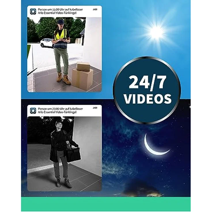 Die neue Arlo Video Doorbell | 1080p HD-Video, 25% größeres Sichtfeld, Paketerkennung, Bewegungsmelder, 2-Wege-Audio, Smart-Sirene, Nachtsicht, Türklingel-Verkabelung erforderlich, AVD1001 – Bild 8