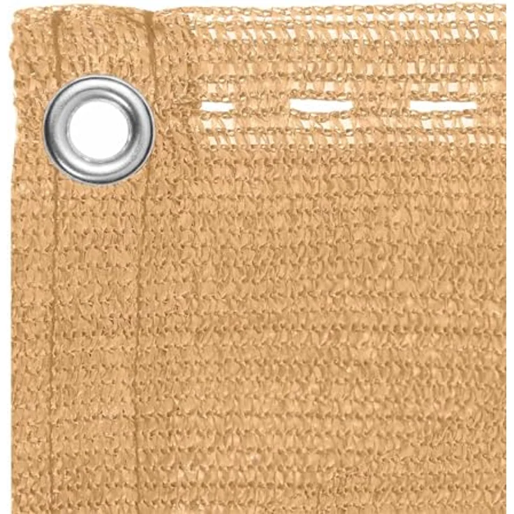 vidaXL Balkonsichtschutz Sand 120 x 500 cm, UV-beständig, atmungsaktive Struktur, mit Aluminium-Ösen – Bild 4