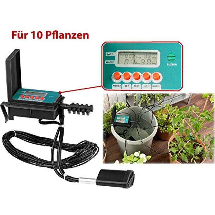 Royal Gardineer Automatische Urlaubs-Bewässerungsanlage für 10 Zimmerpflanzen – Bild 3