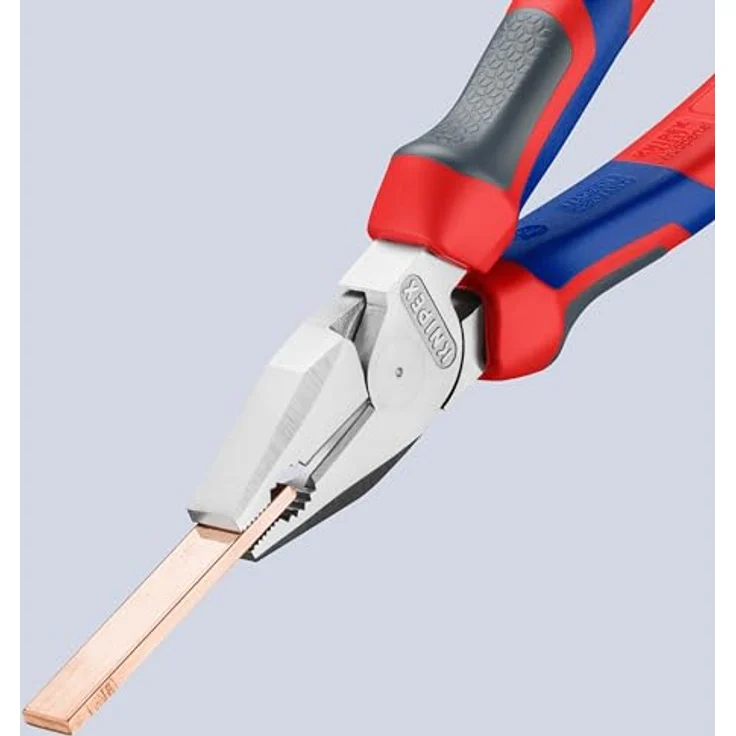 KNIPEX 02 05 180 Kraft-Kombizange mit Mehrkomponenten-Hüllen verchromt 180 mm – Bild 5