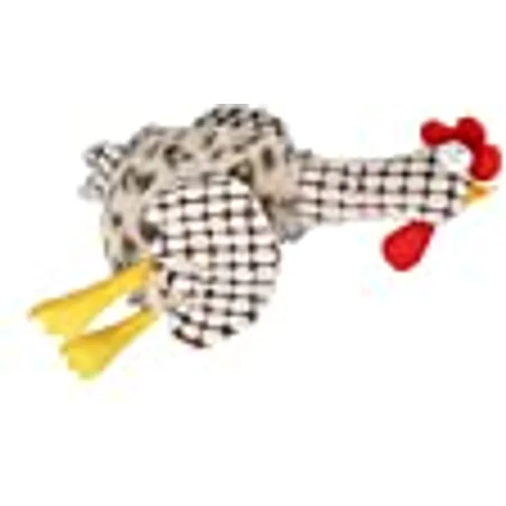 Love Story Hundespielzeug HAHN, 30 cm, braun-weiß