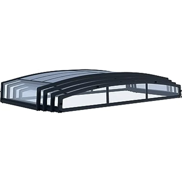 Palram - Canopia Kunststoff Poolüberdachung Majorca 4x8 anthrazit 874x470 cm – Bild 2