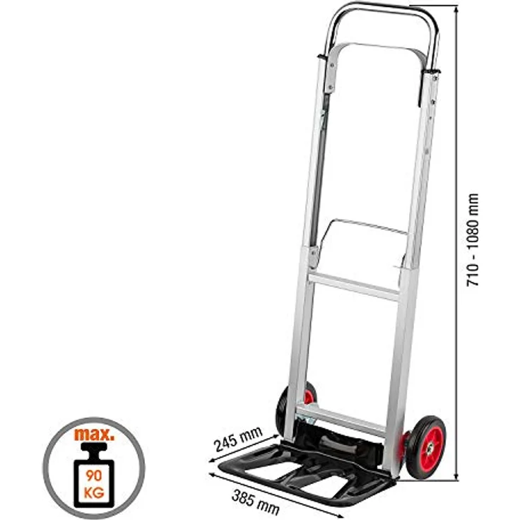 Meister Sackkarre 90 kg, Aluminium, klappbar, 8985550 – Bild 3